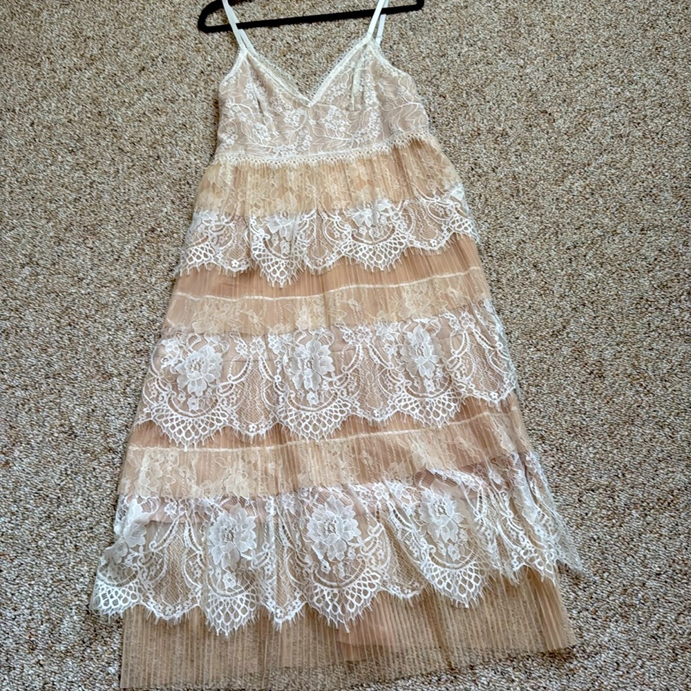 Franco Dress with Lace Tiers